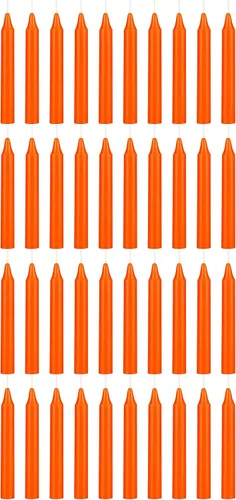 Miniatura 56 de MEGA CANDLES 20 piezas de velas cónicas mini sin perfume amarillas exquisitas, 10 cm de alto x 1 cm de diámetro, Campanas Mágicas, Encantamiento