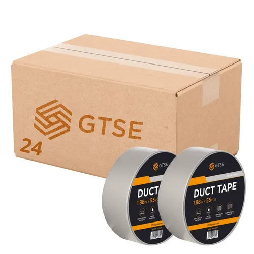 Miniatura 70 de Cinta adhesiva ancha GTSE, negra, 3 pulgadas x 55 yardas (164 pies), cinta de reparación resistente e impermeable para uso en interiores