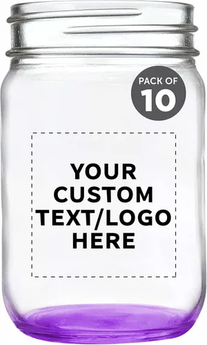 Miniatura 12 de DISCOUNT PROMOS Tarros de vidrio decorativos personalizados de 12 onzas, juego de 50 unidades, tarros de vidrio para avena durante la noche, dulces