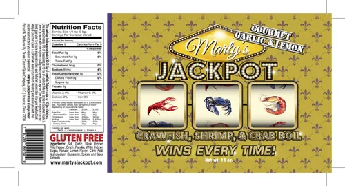 Miniatura 2 de Marty's Jackpot Gourmet Mezcla de ajo y limón condimento y hervir – Sabor de ajo y pimienta picante de primera calidad – Perfecto para cangrejos