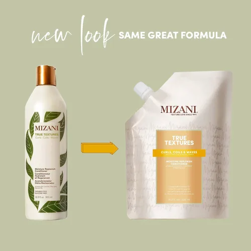 Miniatura 2 de Mizani True Textures - Acondicionador de reposición de humedad, hidrata y define rizos, sin silicona ni parabenos para cabello rizado