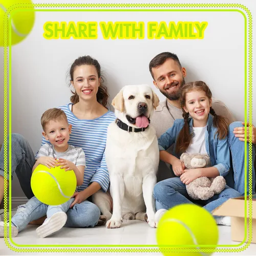 Miniatura 6 de Sratte 6 pelotas de tenis grandes gigantes para perros de 9.5 pulgadas, pelotas inflables de juguete para perros grandes para entrenamiento