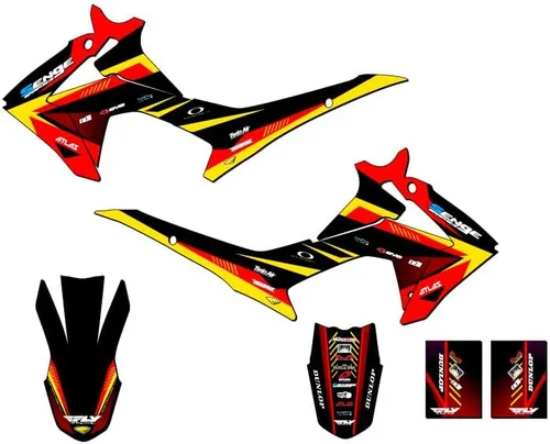 Miniatura 9 de Kit de base gráfica CRF 110 Surge Black Senge 2013-2018 compatible con Honda