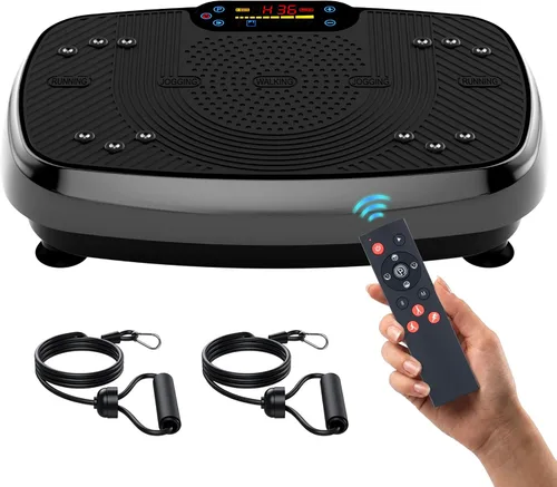 Miniatura 10 de Homesy Máquina de ejercicios con placa de vibración, placa vibratoria para drenaje linfático, plataforma de batido de cuerpo completo para fitness