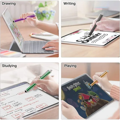 Miniatura 6 de Bolígrafos para pantallas táctiles, paquete de 12 bolígrafos capacitivos universales para pantalla táctil para tabletas, iPad, iPhone, teléfono