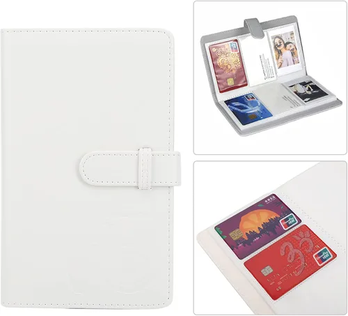 Miniatura 5 de Álbum de fotos, álbum de fotos universal de poliuretano de 3 pulgadas, 96 bolsillos, libro de almacenamiento de tarjetas bancarias para fotografía