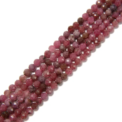 JM Design Tulitis natural facetó cuentas redondas tamaño 0.079 in 15.5 '' hebra para la fabricación de joyas