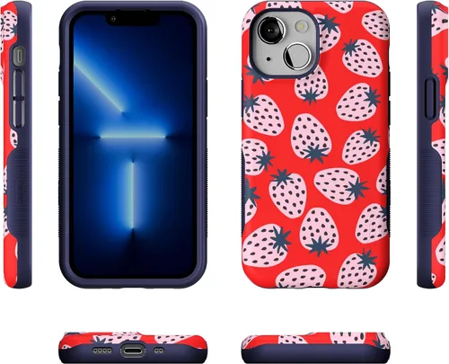 Miniatura 9 de Funda Casely para iPhone 13 Mini Eligiría Contigo Fresa Roja Compatible con MagSafe Diseño Protector Audaz Te elegiría Fresa Roja