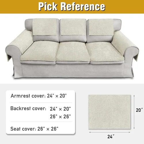 Miniatura 6 de Fundas para brazos de sofá, fundas para brazos de sofá, funda impermeable para reposabrazos de sofá, sillón, sofá de dos plazas, funda