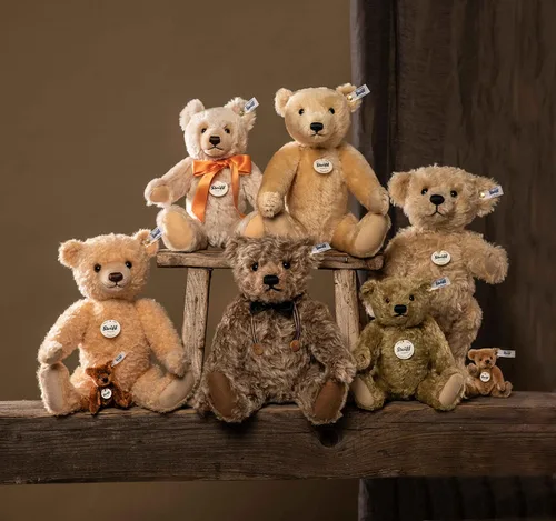 Miniatura 4 de Steiff Oso de peluche clásico de 1920, 10 pulgadas, hecho del mejor mohair, para coleccionistas adultos