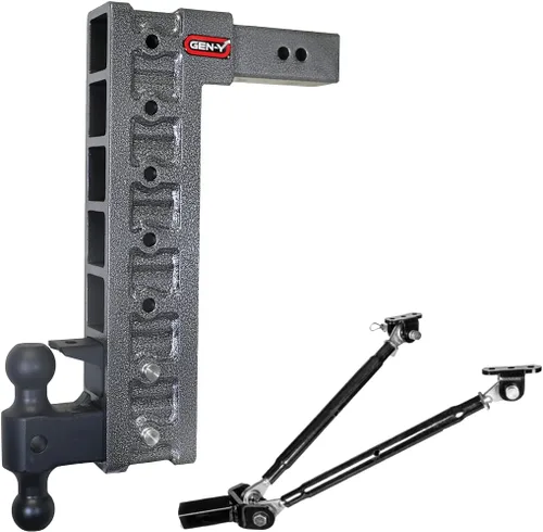 Miniatura 17 de GEN-Y Hitch Enganche de remolque para receptor de 2.5 pulgadas Caída de 6 pulgadas - 3 posiciones ajustables Capacidad de remolque de 21 k