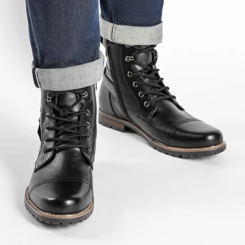 Miniatura 2 de Bruno Marc - Botas de combate para motocicleta con cremallera para hombre