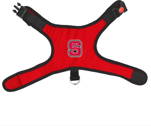 NC State Wolfpack - Arnés de chaleco para perro y gato, acolchado de alta calidad con bloqueo de seguridad (talla S)