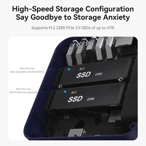 Miniatura 8 de Beelink EQ Mini PC, Intel Twin Lake N150(Up to 3.6GHz) 4C/4T, Computer 12GB LPDDR5 RAM 500GB SSD, Computer Dual HDMI 4K UHD