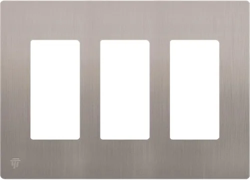 Miniatura 108 de ENERLITES Placas de pared decorativas sin tornillos, cubiertas de tomacorrientes seguras para niños, tamaño de 4 posiciones, 4.68" H x 8.30" L, Negro