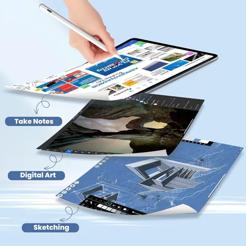 Miniatura 8 de Lápiz para Apple iPad A16 10ª Generación, Lápiz capacitivo de carga rápida para iPad A16/11-6ª gen 2025-2018, Air 11"/13" M3/M2/5ª-3ª, Pro