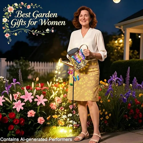 Miniatura 3 de Regadera solar con luces para jardín al aire libre, luces decorativas impermeables con estaca para jardín para patio, césped, patio, camino, porche