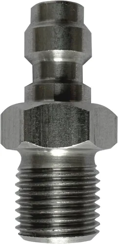 Miniatura 6 de Adaptador de enchufe de desconexión rápida de 0.315 in, accesorios de carga de herramientas de aire de rosca macho BSPP de acero inoxidable de 1/8