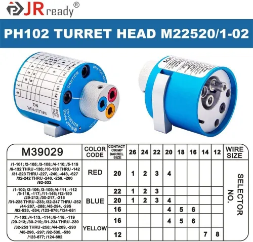 Miniatura 5 de JRready ST2165 M22520/1-01 Kit de herramientas de crimpado NEW-ASF1G Herramienta de crimpado con ajuste de tornillo universal UF2-5 y PH102