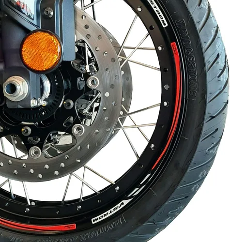 Miniatura 5 de Resin Bike Adhesivos 3D para motocicleta compatibles con Suzuki V-Strom 1050 XT Orange. Ruedas de 17 pulgadas y 19 pulgadas de protección contra
