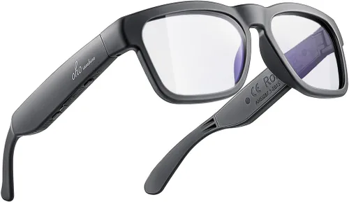Miniatura 9 de OhO Smart Glasses, gafas de sol polarizadas con altavoz Bluetooth, protección UV atlética/al aire libre y control de voz, unisex (lente gris)