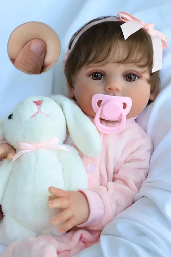 SCOM Muñecas realistas de bebé Reborn – 18 pulgadas de silicona, muñecas de la vida real con vinilo de cuerpo completo, muñeca con peso realista