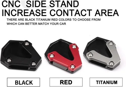 Miniatura 5 de Motorcycle Kickstand Extension Pad for Benelli TRK502 TRK 502 2020 2021 Foot Side Stand Support Plate Enlarger (Color : B Black)