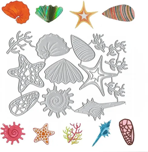 Miniatura 8 de Metal Big Waves Spray Verano Océano Troqueles Troquelado Troqueles de Corte Plantillas de Embossing Plantillas Molde de Plantilla para Hacer