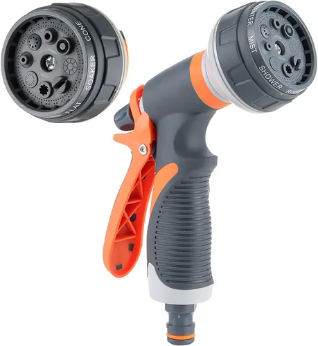 Miniatura 4 de Oumefar Pistola de riego Jardinería Fácil Control Hogar Boquilla Manguera Boquilla Spray Boquilla Pistola Manguera Pulverizador para Jardín