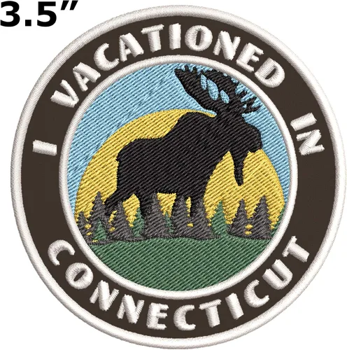 Miniatura 2 de I Vacationed in Connecticut - Parches decorativos bordados de 3.5 pulgadas, para planchar o coser, recuerdos de vacaciones, viajes, aventura, tema