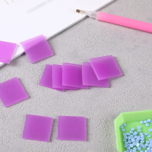 Miniatura 6 de Juego de herramientas de cera de bordado de diamante de arcilla para pintura (morado 50 piezas)
