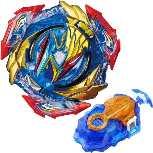 Bey Lanzador de cuerda de batalla, juego B-193 Ultimate Valkyrie Battle Top Burst, lanzador DB de giro izquierdo y derecho compatible con todas las