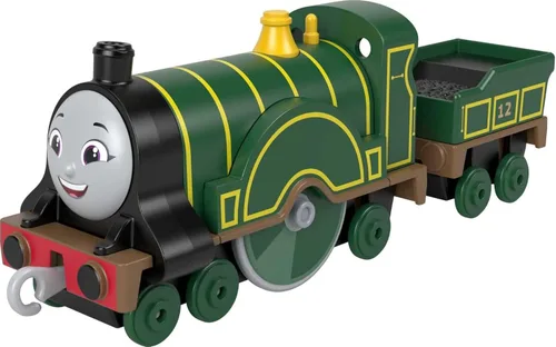 Miniatura 8 de Mattel Thomas & Friends - Tren de juguete, motor Hiro fundido a presión grande y auto de carga de la serie Classic & All Engines Go