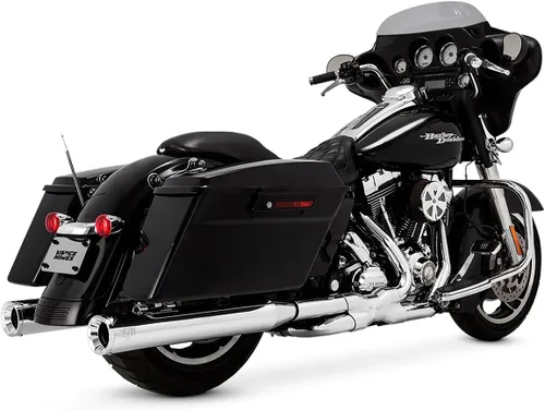 Miniatura 2 de Vance & Hines Eliminator 400 Slip Ons Chrome con tapas de extremo cromadas 16714