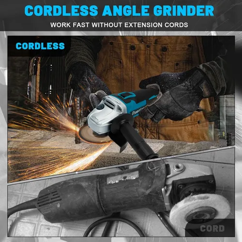 Miniatura 3 de Amoladora Angular Inalámbrica para Batería MAKITA de 18 V, Amoladora sin Escobillas de 4-1/2 Pulgadas, 3 Velocidades Variables para Cortar, Moler