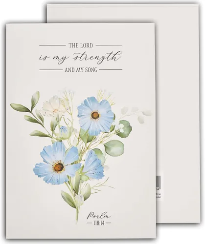 Regalos de Arte Cristiano Cuaderno de Escritura Pequeño y Práctico para Mujeres: El Señor es mi Fortaleza - Versículo Inspirador de la Biblia Salmo