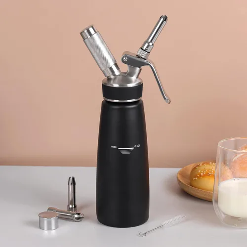 Miniatura 5 de Piezas de repuesto para dispensador de crema batida, acero inoxidable, 3 consejos de decoración, 3 consejos de decoración, soporte de cargador