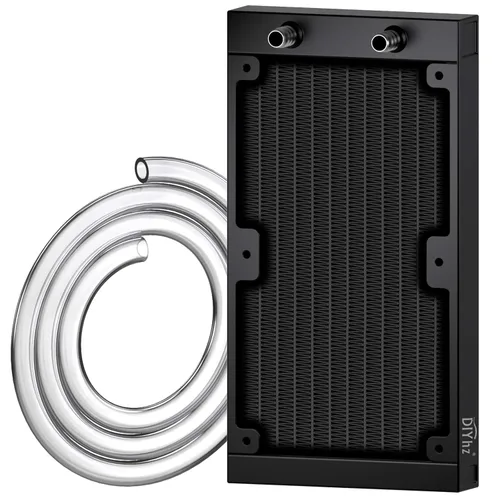Radiador de Refrigeración por Agua de Aluminio de 12 Tubos para CPU de 240mm, Sin Ventilador de 120mm, DC12V Negro