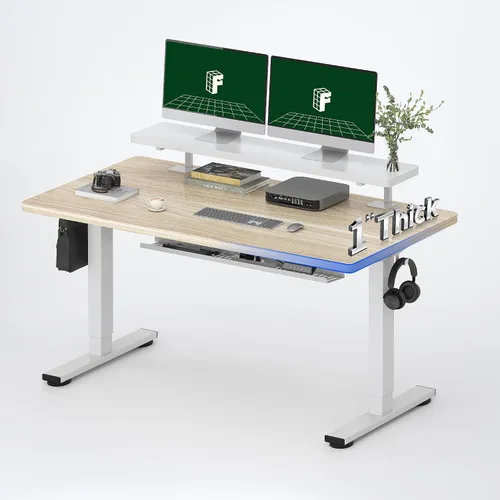 Miniatura 39 de FLEXISPOT Escritorio Eléctrico de Pie de Una Pieza, 40 x 24 Pulgadas Escritorio Ajustable con Superficie Sin Costuras, Controlador de Memoria