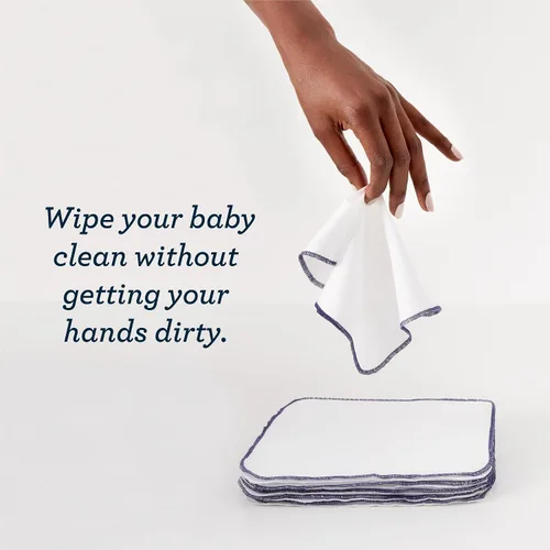 Miniatura 3 de Esembly Wipe Ups, toallitas reutilizables de algodón orgánico, paño lavable suave y resistente, tamaño único, paquete de 2 x 12 (24 toallitas)