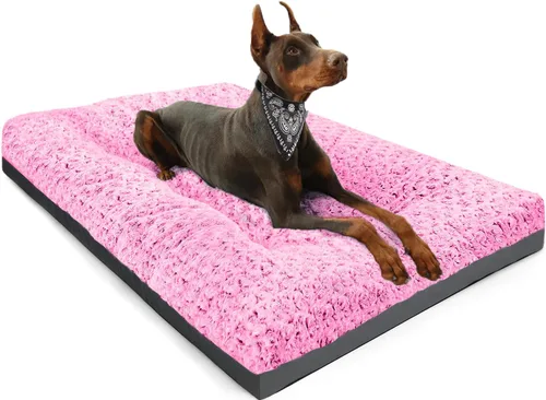 Miniatura 8 de POCBLUE Cama Extra Grande para Perro, Alfombrilla de Felpa XXL Lavable para Jaula/Cages, Cama Antideslizante para Mascotas para Uso
