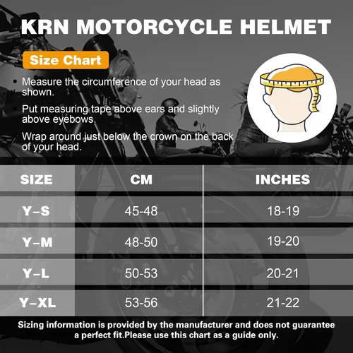 Miniatura 4 de KRN Casco ATV Todoterreno para Jóvenes y Niños Aprobado por DOT - Motocicleta Motocross Bicicleta de Tierra KY-B12