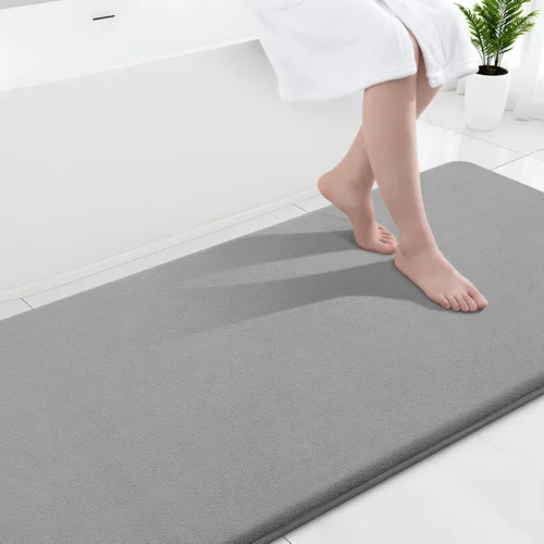 Miniatura 96 de Smiry Tapetes de Baño de Espuma Viscoelástica 36 x 24 pulgadas, Tapetes de Baño Extra Suaves y Absorbentes, Alfombra Antideslizante Lavable