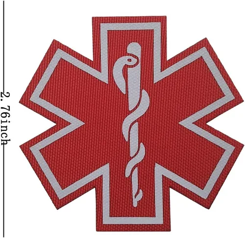 Miniatura 2 de 2 parches reflectantes para médicos, con parte trasera de gancho para ropa de 2.76 pulgadas Color 5