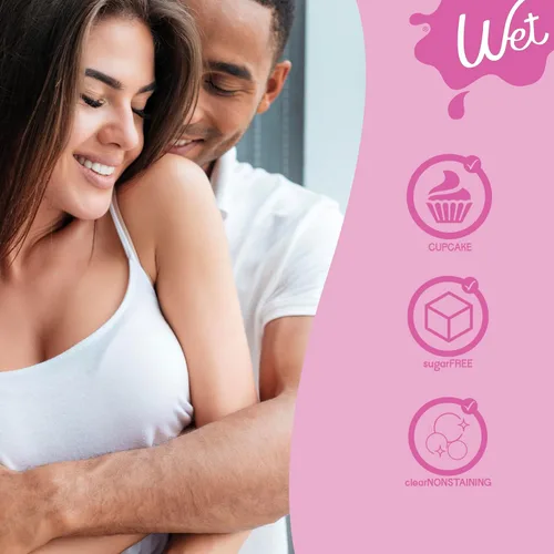 Miniatura 4 de Wet Frosted Cupcake - Lubricante comestible saborizado premium para hombres, mujeres y parejas De larga duración, seguro con preservativos, sin