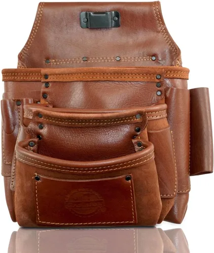 Graintex Ambassador Series - 10 marcos de bolsillo profesionales para uñas y herramientas, duradera y versátil, cuero genuino de grano superior para