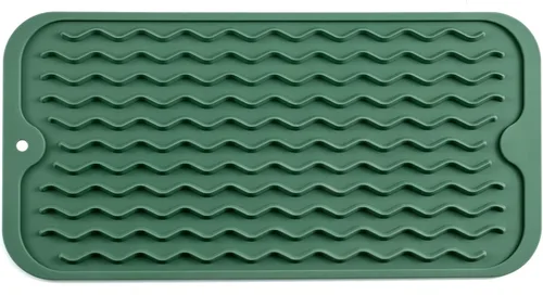 Miniatura 116 de MicoYang Alfombrilla de silicona para secado de platos para múltiples usos, fácil de limpiar, ecológica, resistente al calor, alfombrilla