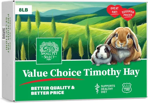 Small Pet Select Value Choice Timothy - Heno para conejo, cobaya, conejito, chinchilla y otros animales pequeños, heno natural prémium cultivado en