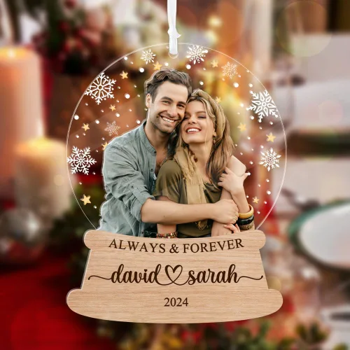 Miniatura 20 de Adorno personalizado para el primer aniversario, recuerdo romántico de corazón de cerámica con nombres y año, regalo para parejas, decoración única