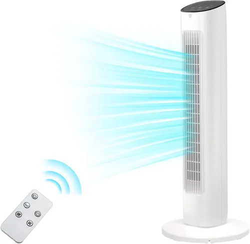 Miniatura 14 de Antarctic Star Ventilador de torre oscilante de 85°, refrigeración silenciosa, temporizador de 15 horas, control remoto, potente de pie, 3